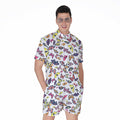 Spring Butterfly Pattern Print Men's Romper