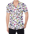 Spring Butterfly Pattern Print Men's Shirt