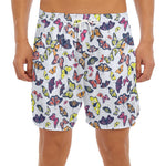 Spring Butterfly Pattern Print Men's Split Running Shorts