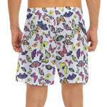 Spring Butterfly Pattern Print Men's Split Running Shorts