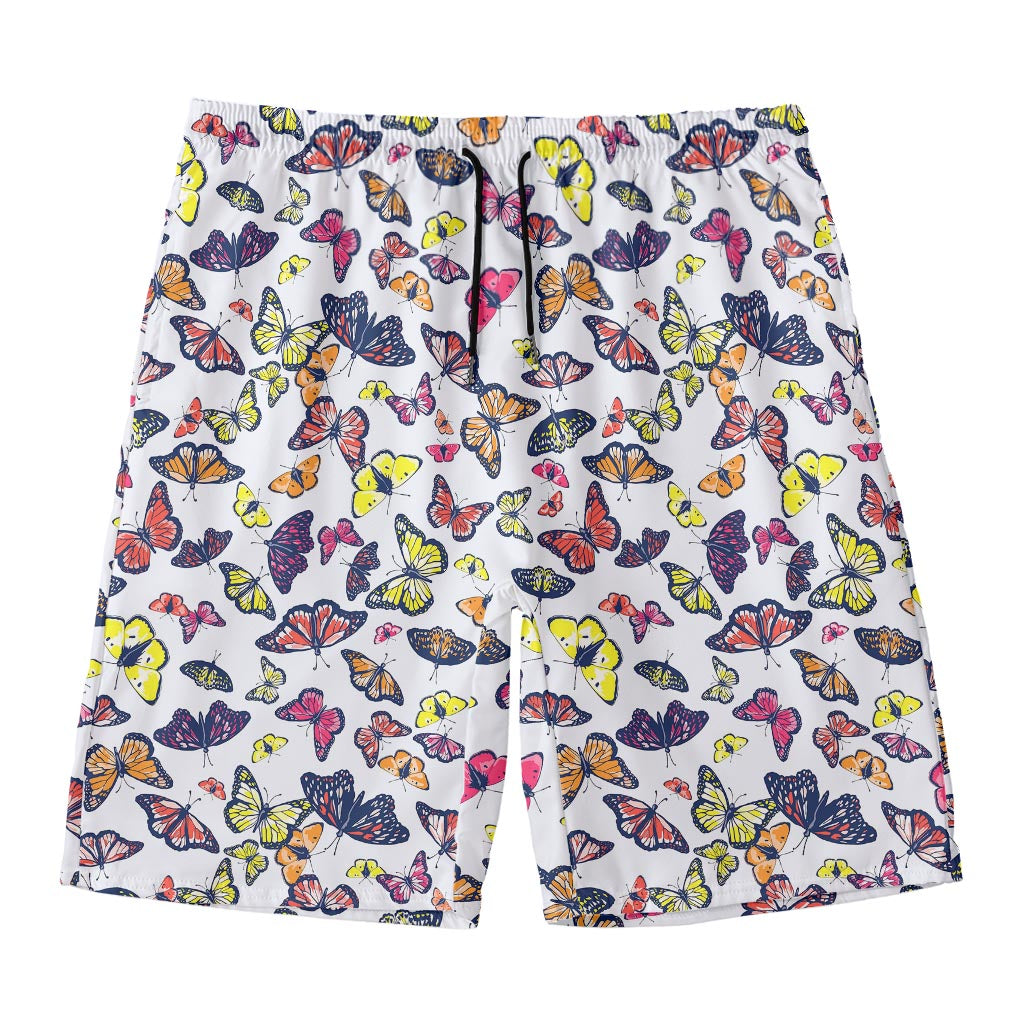 Spring Butterfly Pattern Print Men's Swim Trunks