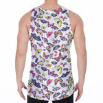 Spring Butterfly Pattern Print Men's Velvet Tank Top