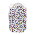 Spring Butterfly Pattern Print Mesh Laundry Hamper