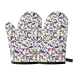 Spring Butterfly Pattern Print Oven Mitts