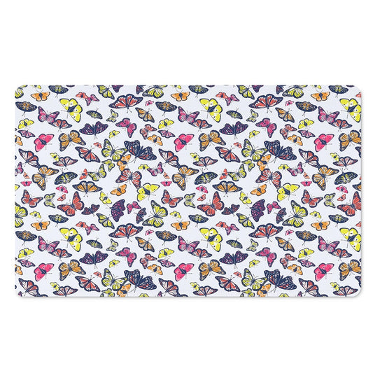 Spring Butterfly Pattern Print Polyester Doormat