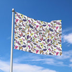 Spring Butterfly Pattern Print Polyester Flag