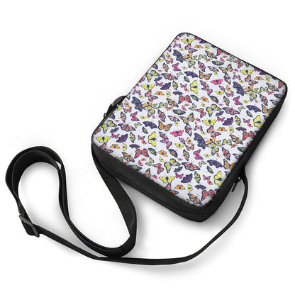 Spring Butterfly Pattern Print Rectangular Crossbody Bag