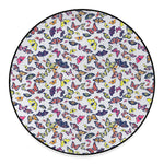 Spring Butterfly Pattern Print Round Floor Mat