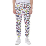 Spring Butterfly Pattern Print Scuba Joggers