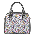 Spring Butterfly Pattern Print Shoulder Handbag