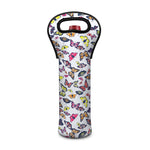 Spring Butterfly Pattern Print Single Neoprene Wine Tote