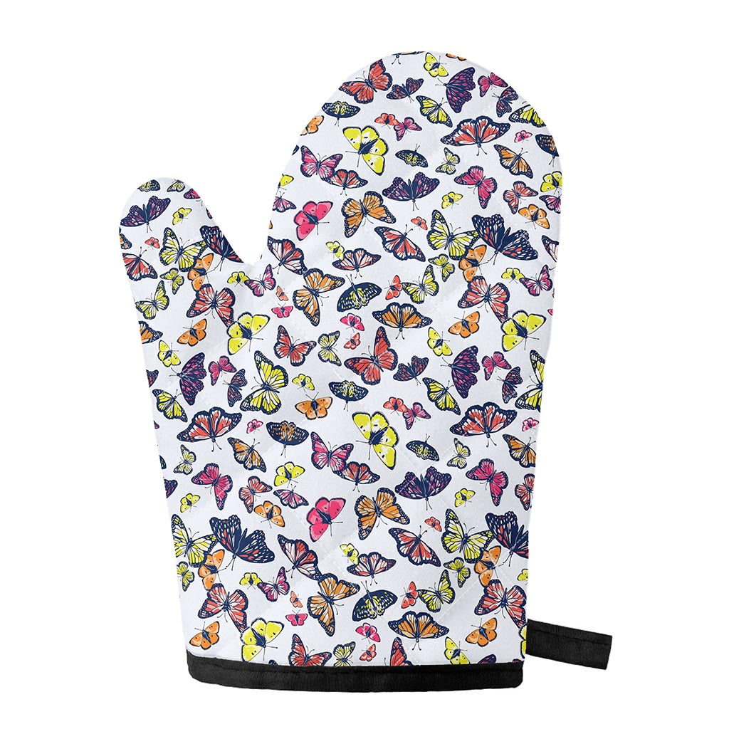 Spring Butterfly Pattern Print Single Oven Mitt