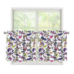 Spring Butterfly Pattern Print Tier Curtains
