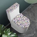 Spring Butterfly Pattern Print Toilet Lid And Tank Cover Set