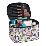 Spring Butterfly Pattern Print Travel Makeup Bag