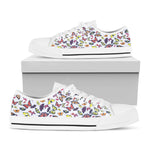 Spring Butterfly Pattern Print White Low Top Sneakers