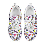 Spring Butterfly Pattern Print White Running Shoes