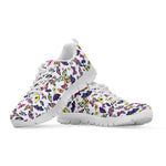 Spring Butterfly Pattern Print White Running Shoes