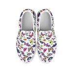 Spring Butterfly Pattern Print White Slip On Sneakers