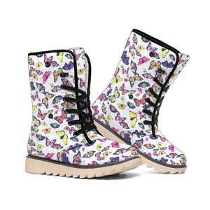 Spring Butterfly Pattern Print Winter Boots