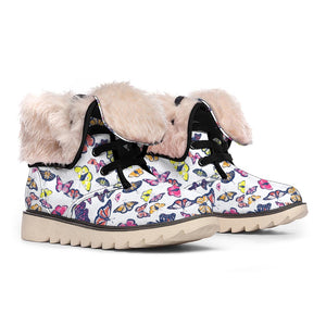 Spring Butterfly Pattern Print Winter Boots