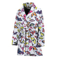 Spring Butterfly Pattern Print Women's Bathrobe