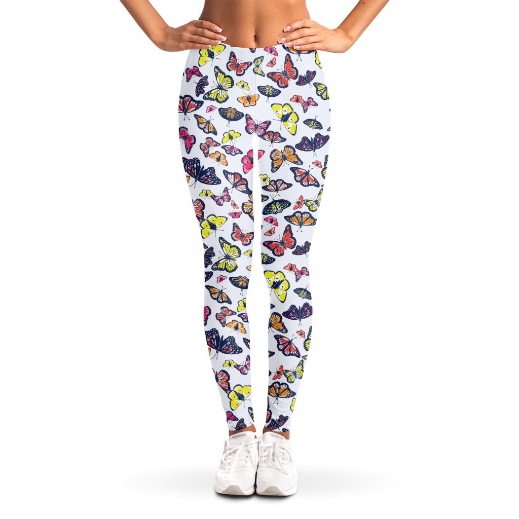 Spring Butterfly Pattern Print Women's Leggings