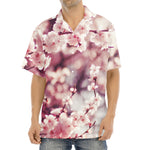 Spring Cherry Blossom Print Aloha Shirt