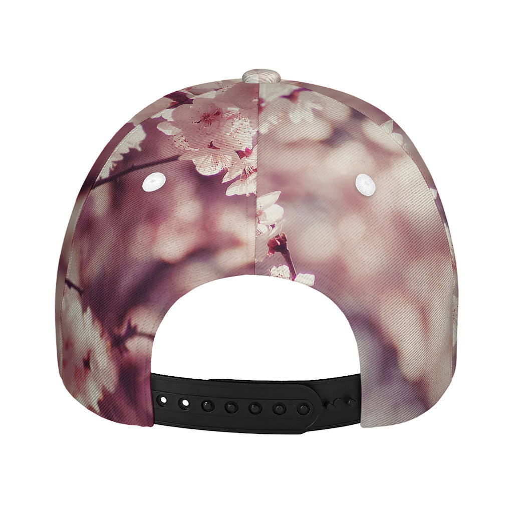 Spring Cherry Blossom Print Baseball Cap