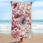 Spring Cherry Blossom Print Beach Towel