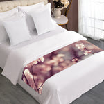 Spring Cherry Blossom Print Bed Runner