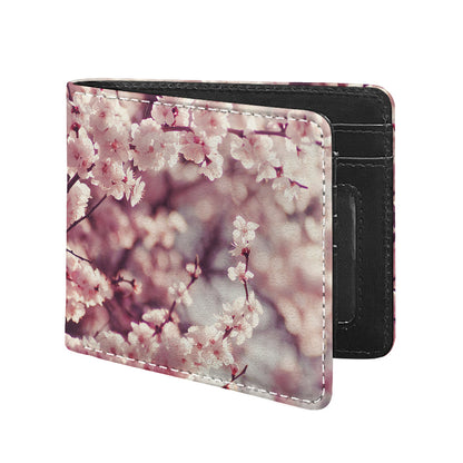 Spring Cherry Blossom Print Bifold Wallet