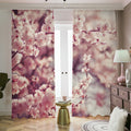 Spring Cherry Blossom Print Dimout Pencil Pleat Curtains