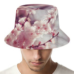 Spring Cherry Blossom Print Bucket Hat