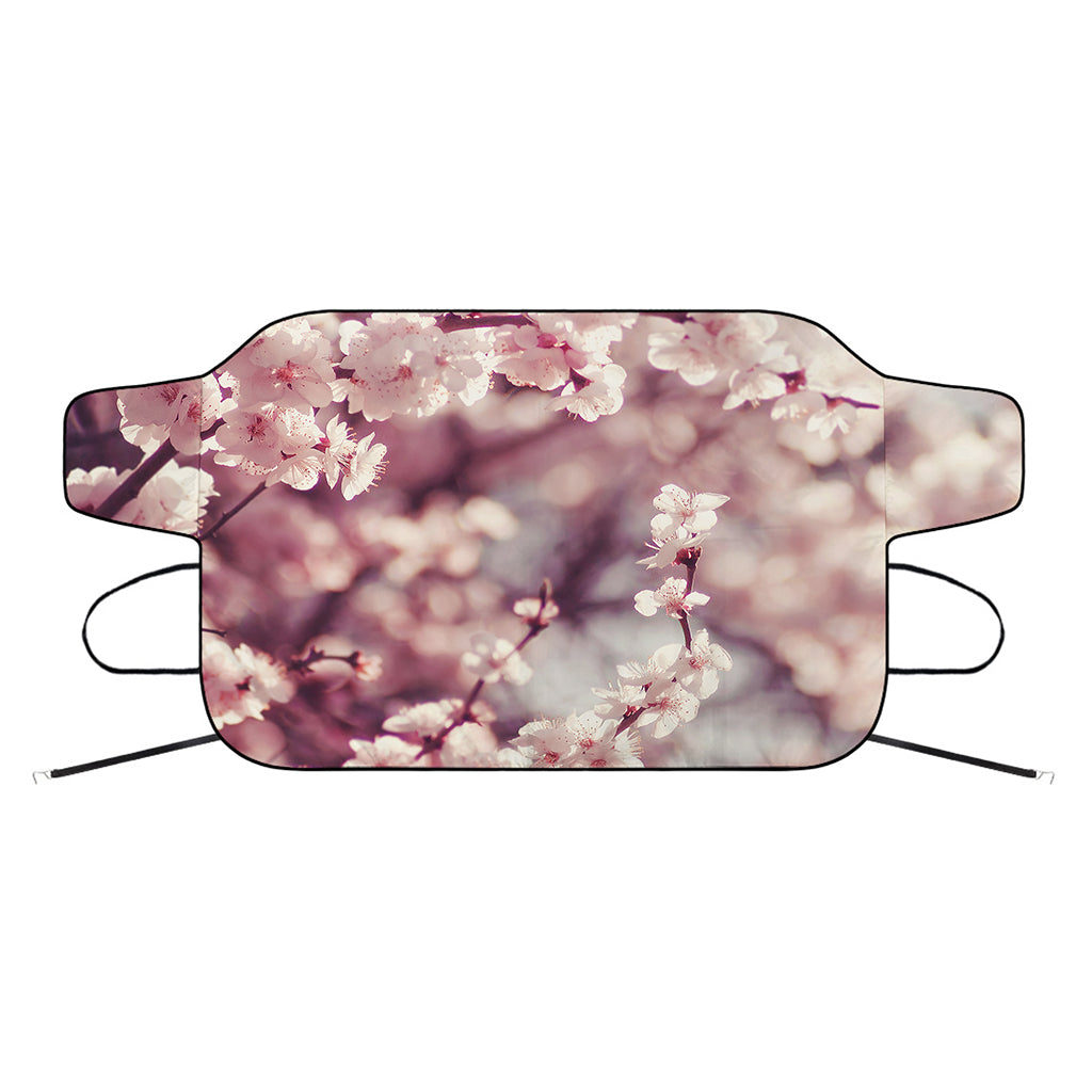 Spring Cherry Blossom Print Car Windshield Snow Cover