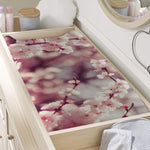 Spring Cherry Blossom Print Changing Pad Cover