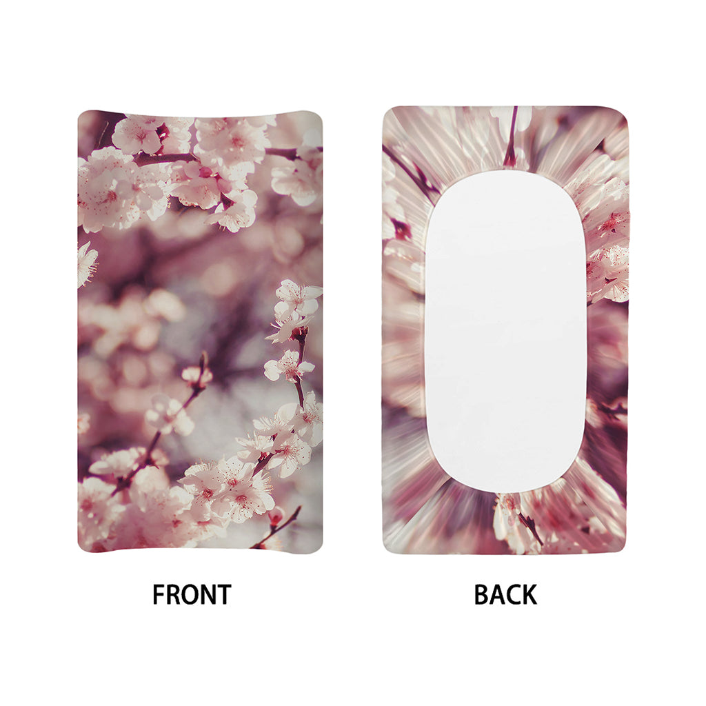 Spring Cherry Blossom Print Changing Pad Cover