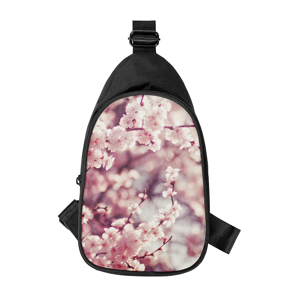 Spring Cherry Blossom Print Chest Bag