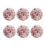 Spring Cherry Blossom Print Coaster Set