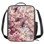 Spring Cherry Blossom Print Crossbody Lunch Bag