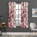 Spring Cherry Blossom Print Grommet Curtain Panels