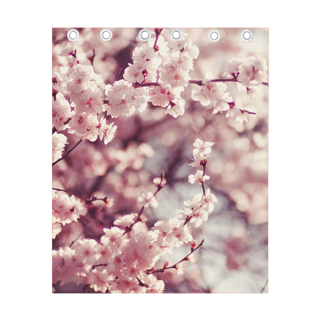 Spring Cherry Blossom Print Curtain