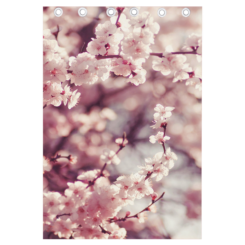 Spring Cherry Blossom Print Curtain
