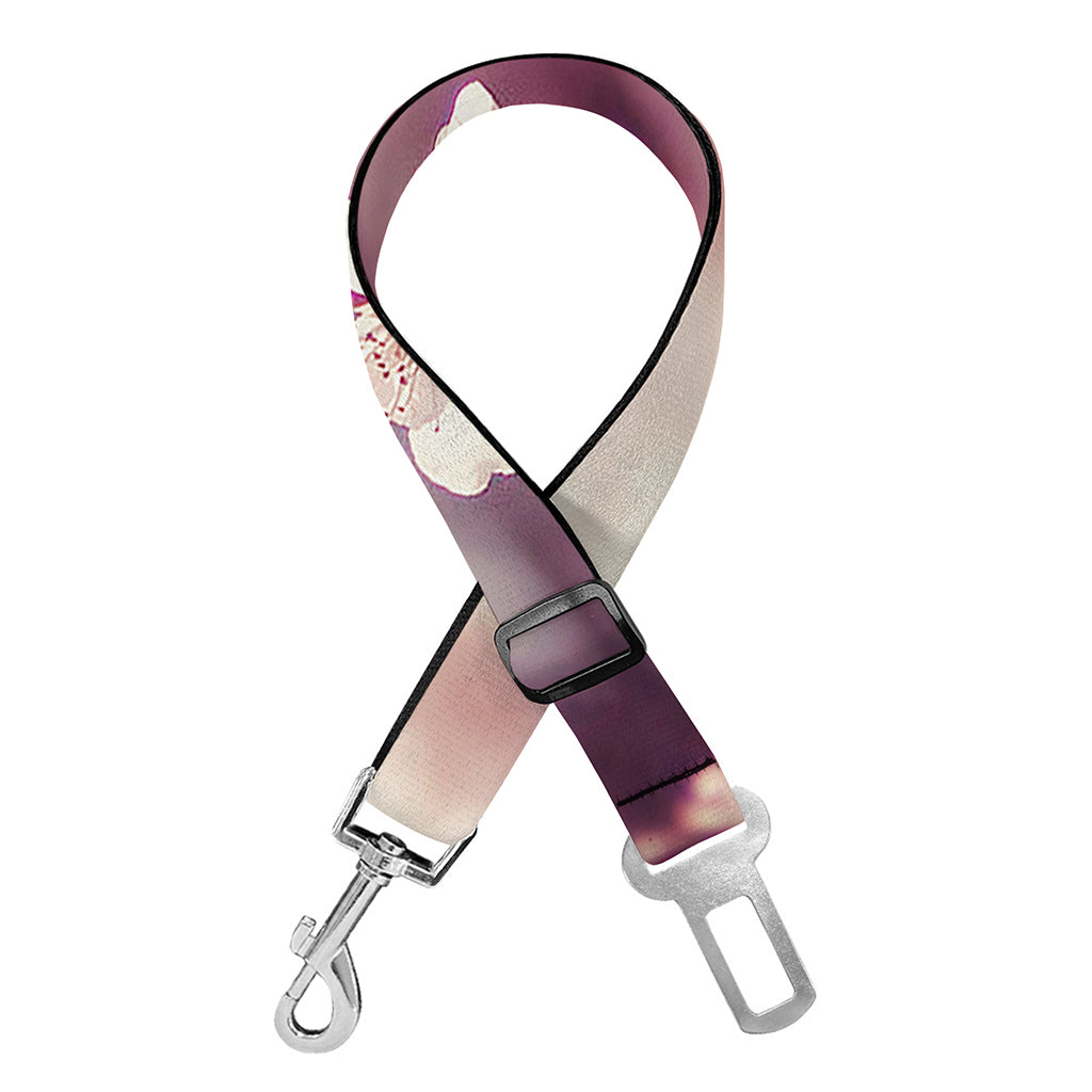 Spring Cherry Blossom Print Dog Seat Belt