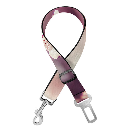 Spring Cherry Blossom Print Dog Seat Belt