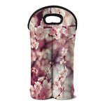 Spring Cherry Blossom Print Double Neoprene Wine Tote