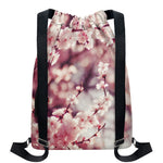 Spring Cherry Blossom Print Drawstring Backpack