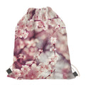 Spring Cherry Blossom Print Drawstring Bag