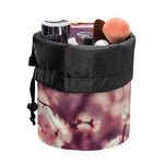 Spring Cherry Blossom Print Drawstring Makeup Bag