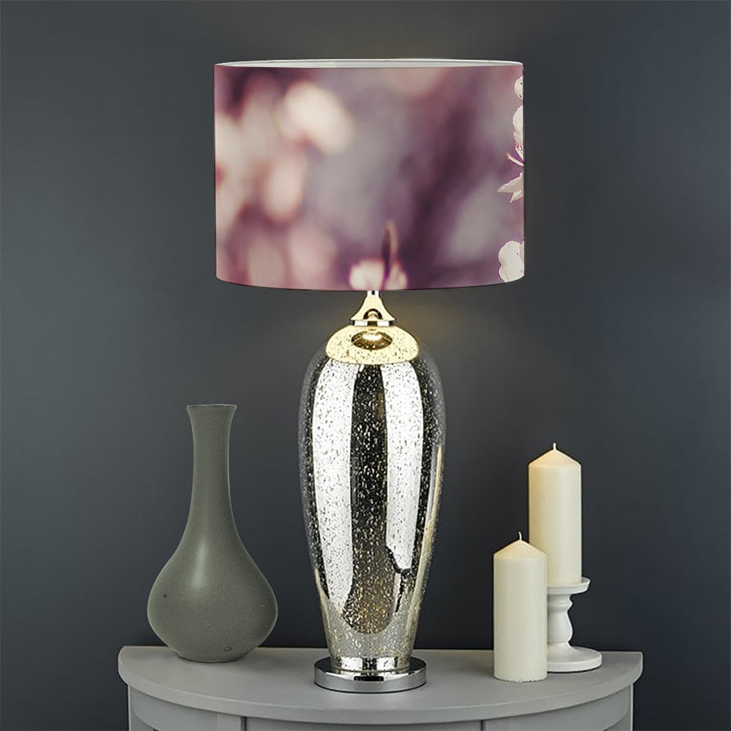 Spring Cherry Blossom Print Drum Lamp Shade
